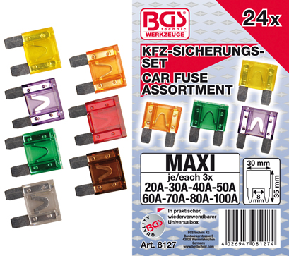 [BGS8127] Maxi fusibles 24 pcs