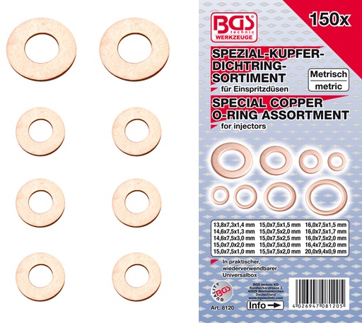 [BGS8120] Joints d'injecteurs 150 pcs.