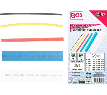 [BGS8123] Gaines thermo-rétractables 100 pcs