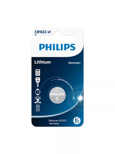 [CR1632 PHILIPS] CR1632 BOUTON LITHIUM
