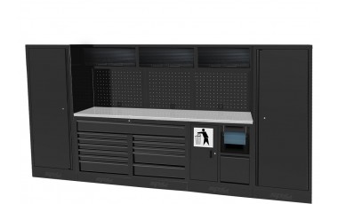 [SPUSS211S] USA Workshop serie RVS L 3,95m x 1,04m x 62 cm x H 2m