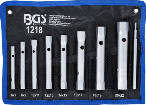 [BGS1218] Jeu de 9 clés à tubes 6-22 mm