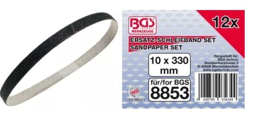 [BGS8853-1] Schuurbanden 10 mm voor BGS8853 (12 st.)