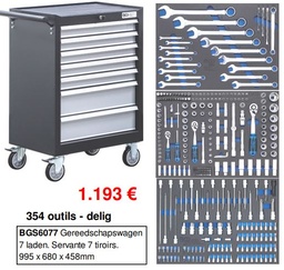 [BGS6077] Servante 7 tiroirs avec 354 outils