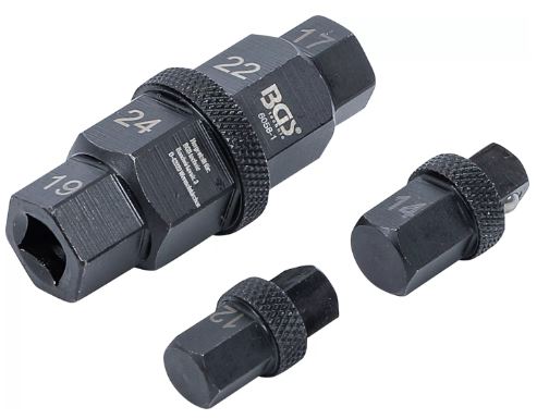 [BGS5058-1] Motorfiets dopsleutel voor assen 12-14-17-19-22-24mm 3/8"