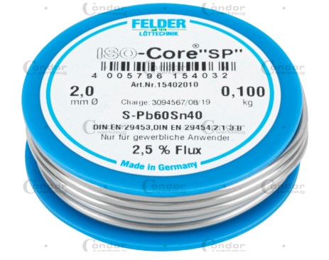 [40204P] Soldeerdraad ISO 9454 100Gr 2mm