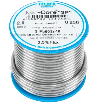 [40205P] Soldeerdraad  ISO 9454 250Gr 2mm