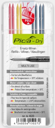 [PICA4020] 8 navullingen zwart - rood - geel