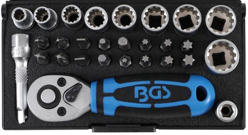 [BGS2143] Boîte de douilles 1/4" 28 pcs
