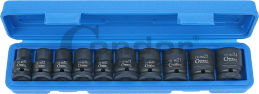 [BGS1010/12P] Douilles à choc 1/2" 10-24MM 6-Pans