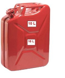 [BJ1000RO] Jerrycan HD rouge - 10L métal