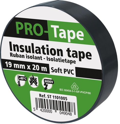 [ST1001005] Tape PVC zwart