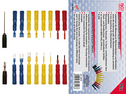 [BGS8516] Adaptateurs pour multimètres 16 pcs