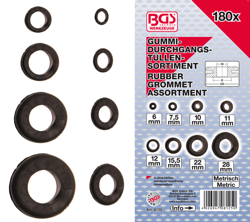 [BGS8125] Passe-fils 180 pcs 6-28mm